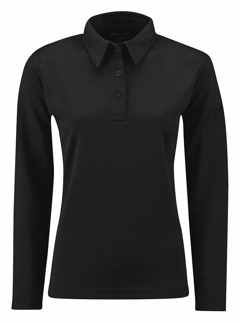 Tactical Polo Shirt: Gen, Polo Shirt, Women's, Tactical Polo Shirt, Button, Long Sleeve, S
