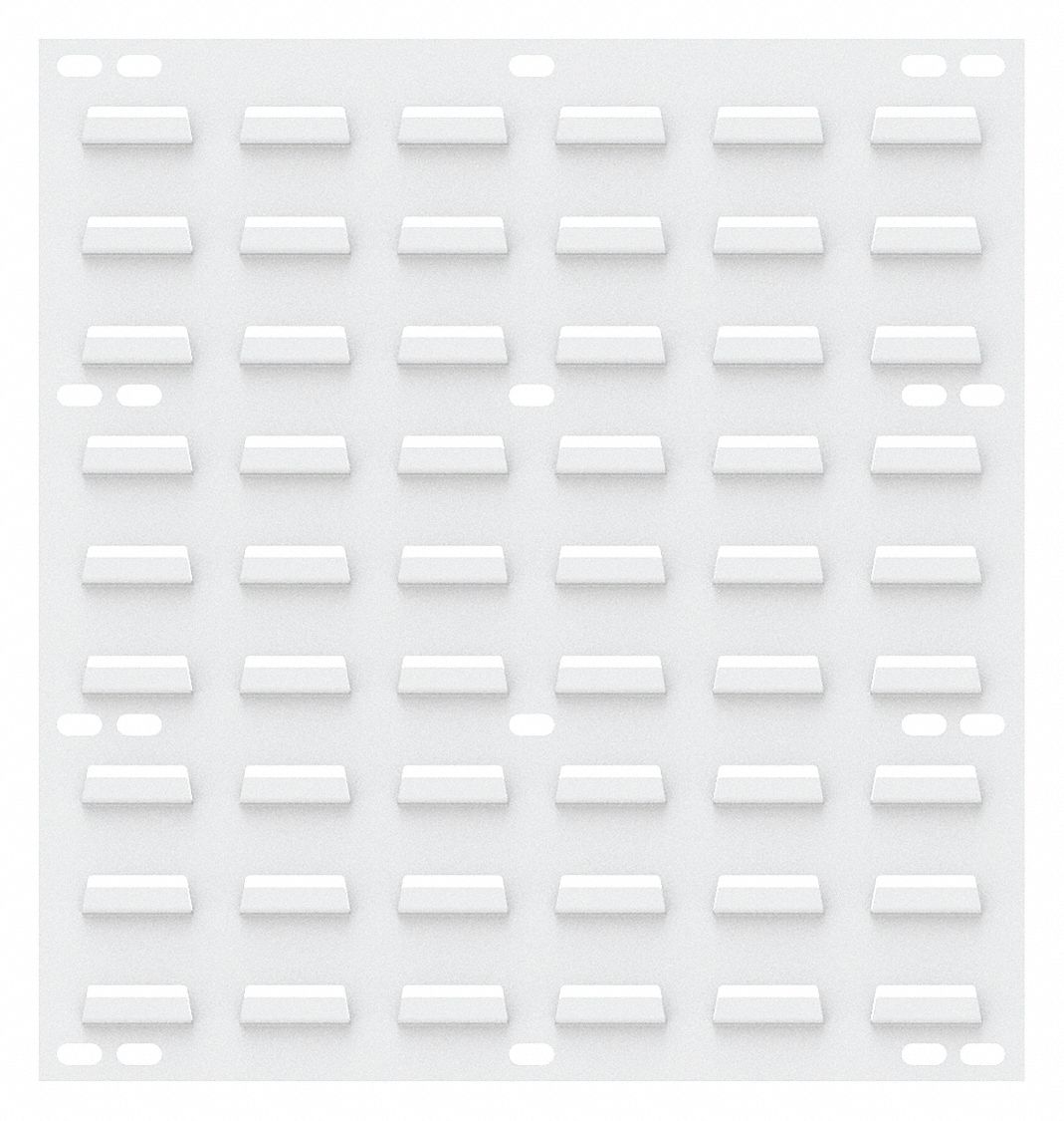 Louvered Panel: 20 in x 18 in x 5/16 in, 1 Sides, 0 Bins, White