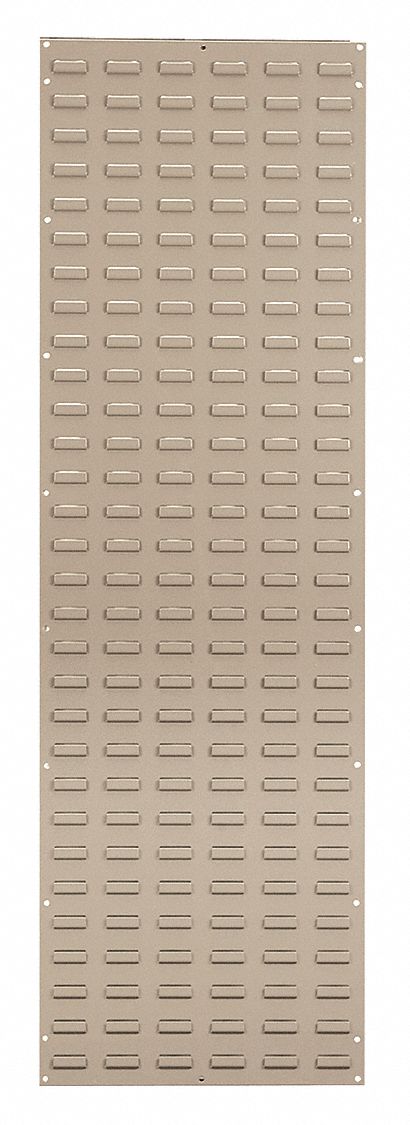 Louvered Panel: 61 in x 18 in x 5/16 in, 1 Sides, 0 Bins, Beige
