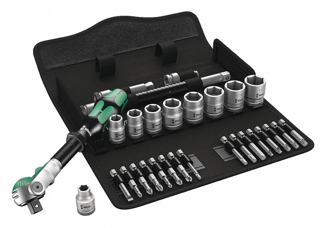 SOCKET WRENCH SET,29,3/8 IN.,SAE