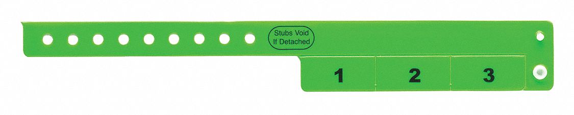 IDENTIPLUS, Cash Tag, Stubs Void If Detached, ID Wristband - 45YP03|VC3 ...