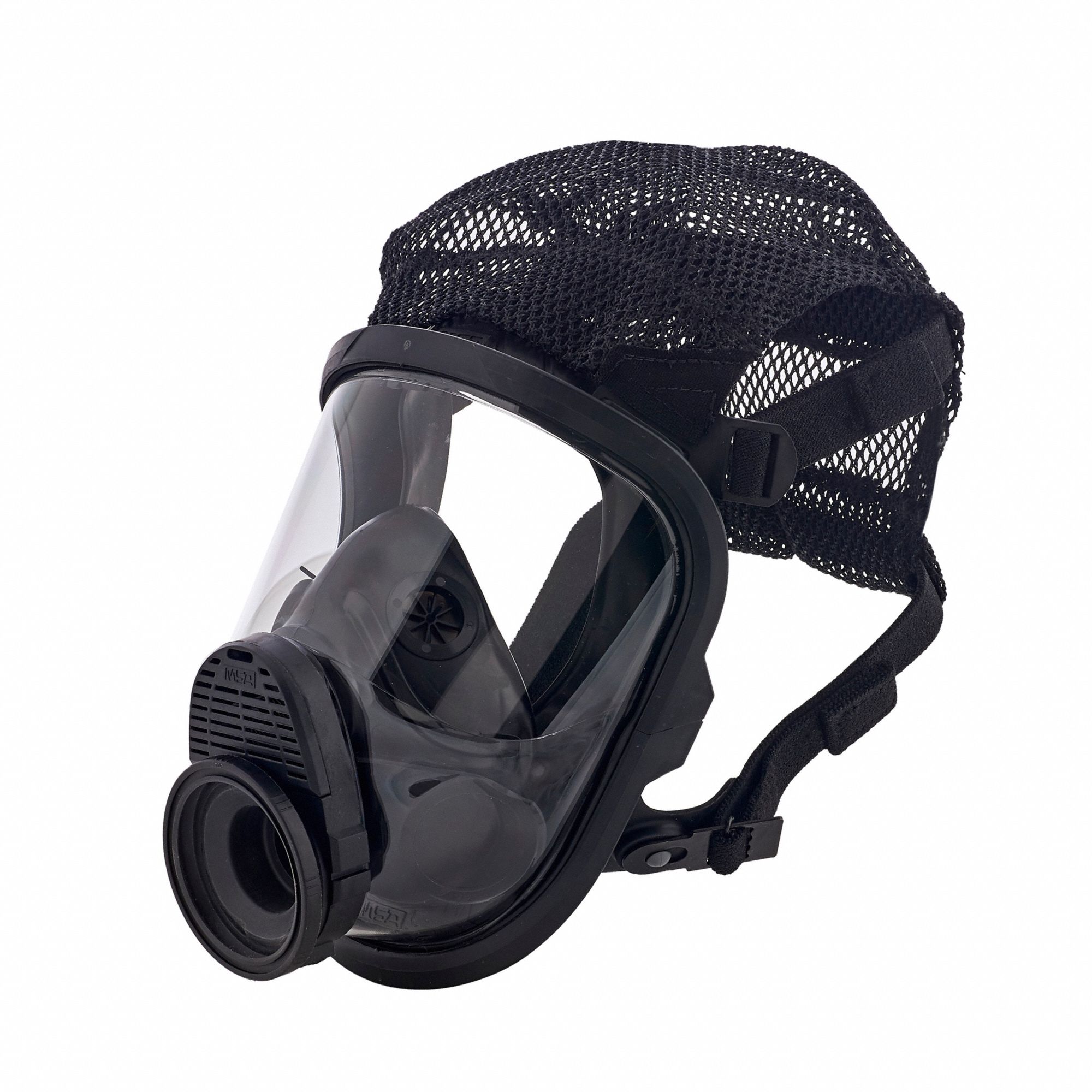 Full Face Respirator: Silicone, Push to Connect, L Mask Size, Polyester, Advantage 4100