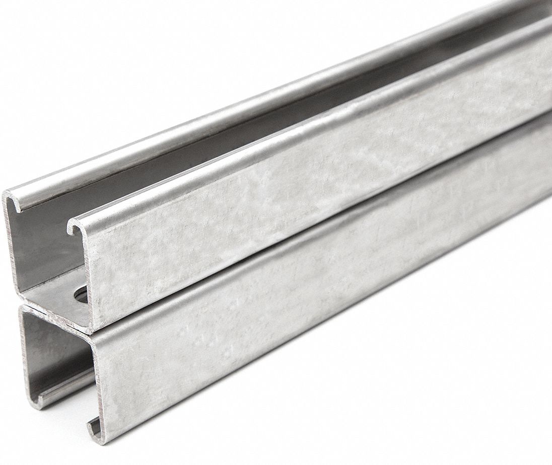 GRAINGER APPROVED Slotted Back to Back 15/8 in x 31/4 in Strut