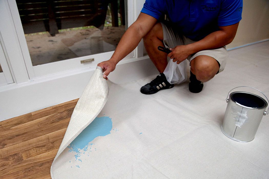 TRIMACO Drop Cloth, AntiSlip Canvas, 47 mil Thickness, 9 ft Width, 12