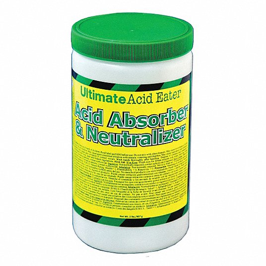 Acid Neutralizer: 32 oz Volume Absorbed per Pkg., 1.5 lb Wt, Shaker Bottle, Acids, 6 PK
