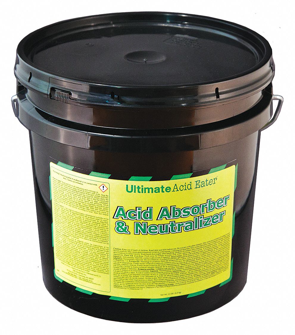 Acid Neutralizer: 1 gal Volume Absorbed per Pkg., 10 lb Wt, Pail, Acids