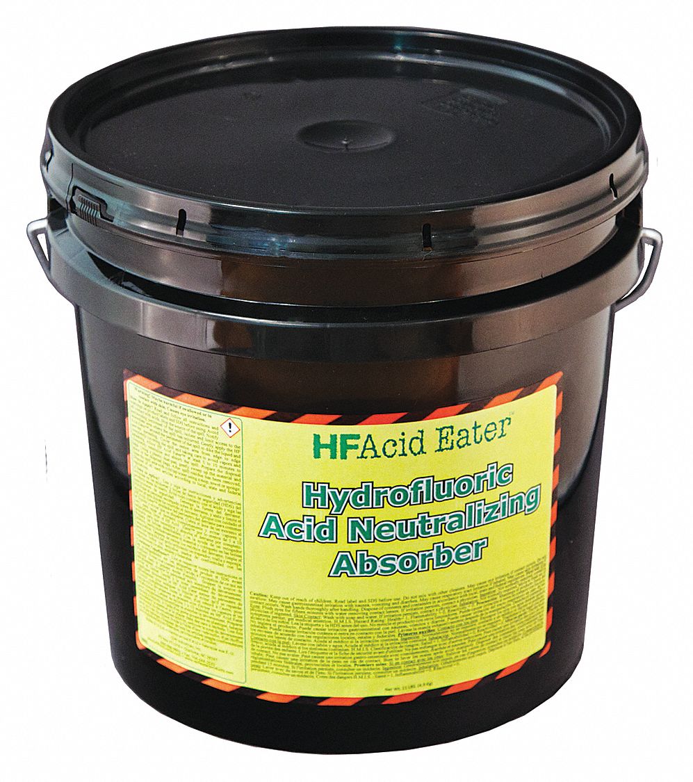 Acid Neutralizer: 1 gal Volume Absorbed per Pkg., 10 lb Wt, Pail, Acids, HF Acid Eater