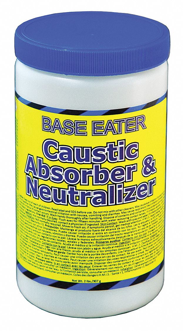 Base Neutralizer: 32 oz Volume Absorbed per Pkg., 1.5 lb Wt, Shaker Bottle, Bases, 6 PK
