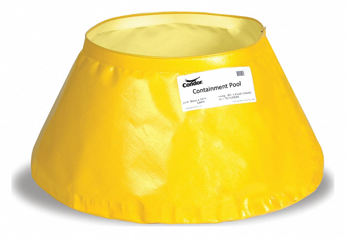 CONDOR, 20 gal Spill Capacity, gal., 28 in Bottom Dia. x 13 in H