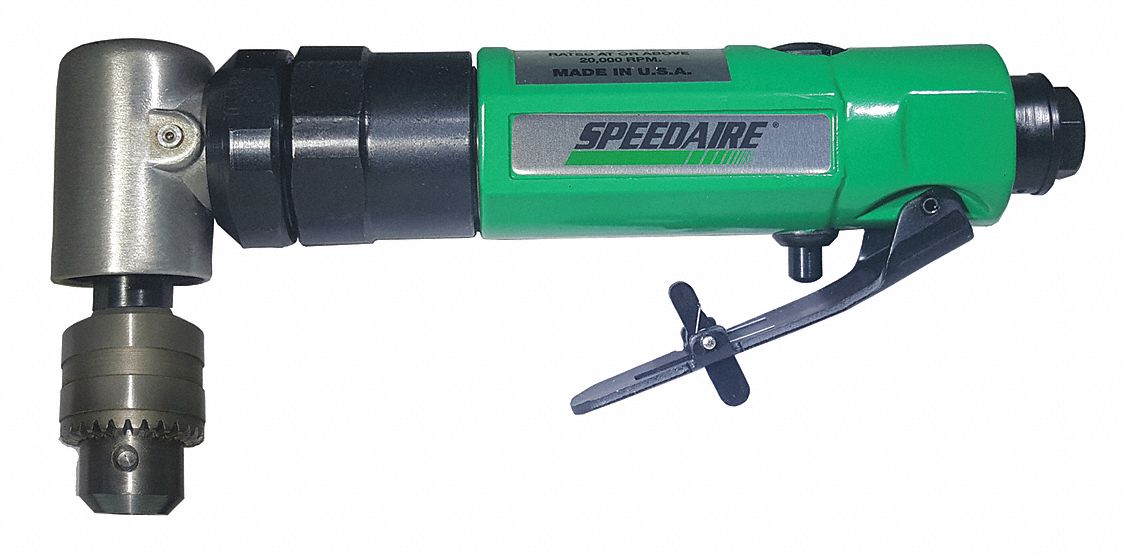 AIR DRILL,RIGHT ANGLE,90 PSI,3/8 IN.