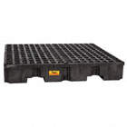 DRUM SPILL CONTAINMENT PALLET, FOR 4 DRUMS, 66 GAL CAPACITY, 8,000 LB LOAD CAPACITY