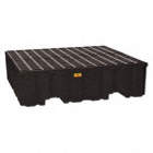 DRUM SPILL CONTAINMENT PALLET, FOR 4 DRUMS, 132 GAL CAPACITY, 8,000 LB LOAD CAPACITY