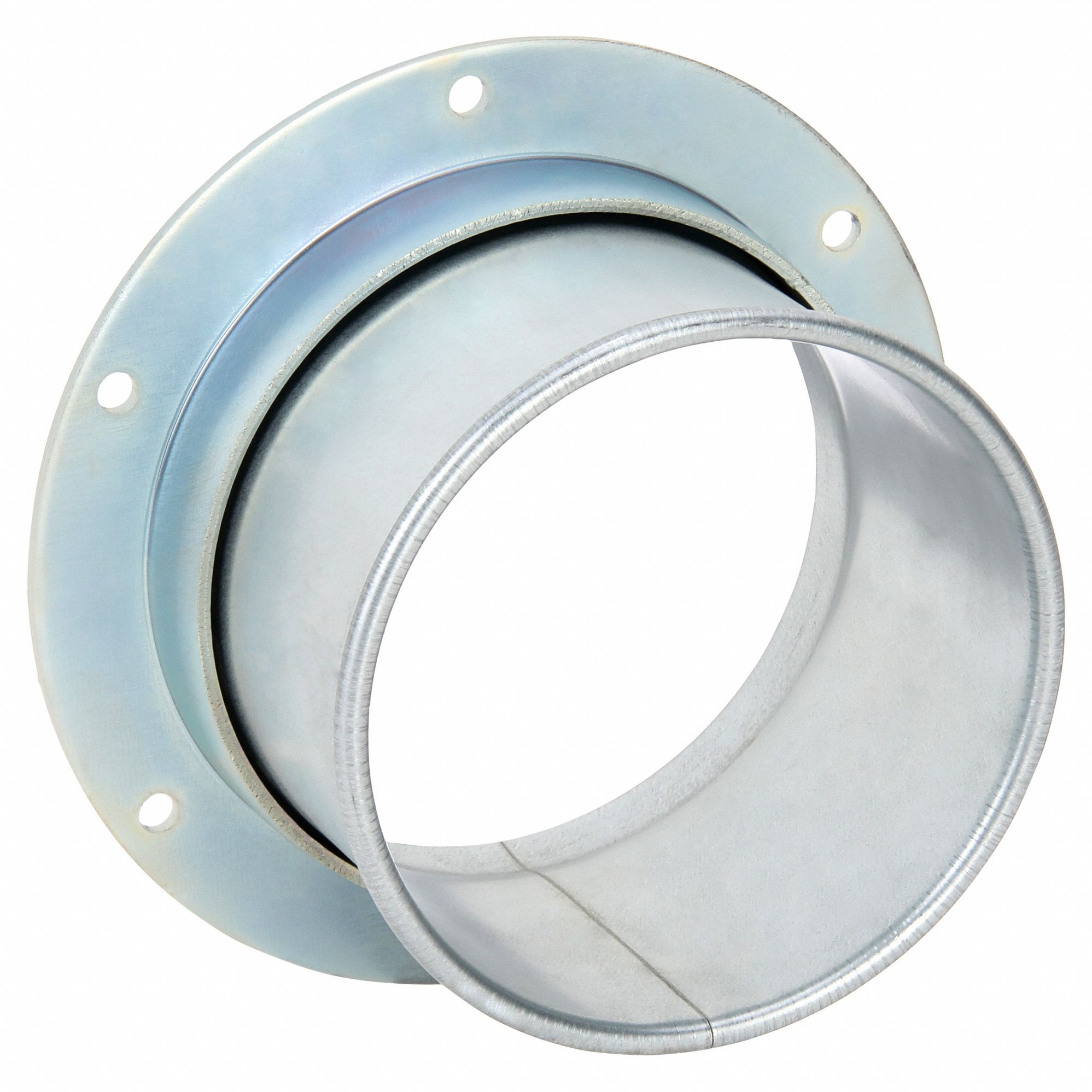 Angle Flange Adapter: Steel, For 5 in Duct Dia, 3 1/2 in Overall Lg, 5 in Flange Inner Dia