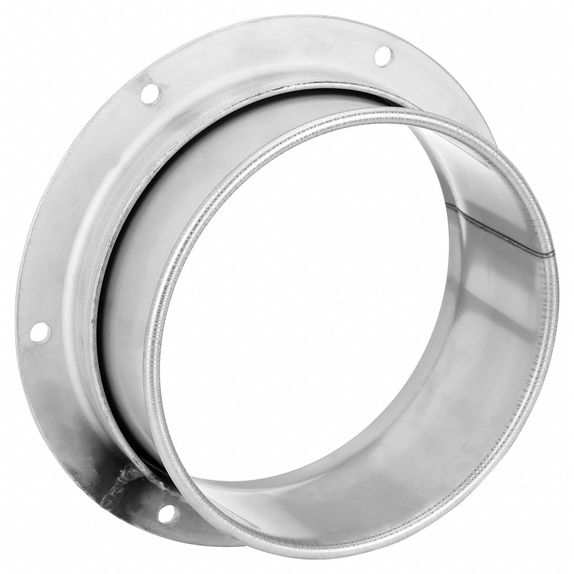 Stainless Steel, For 8 in Duct Dia, Angle Flange Adapter 45ZD57