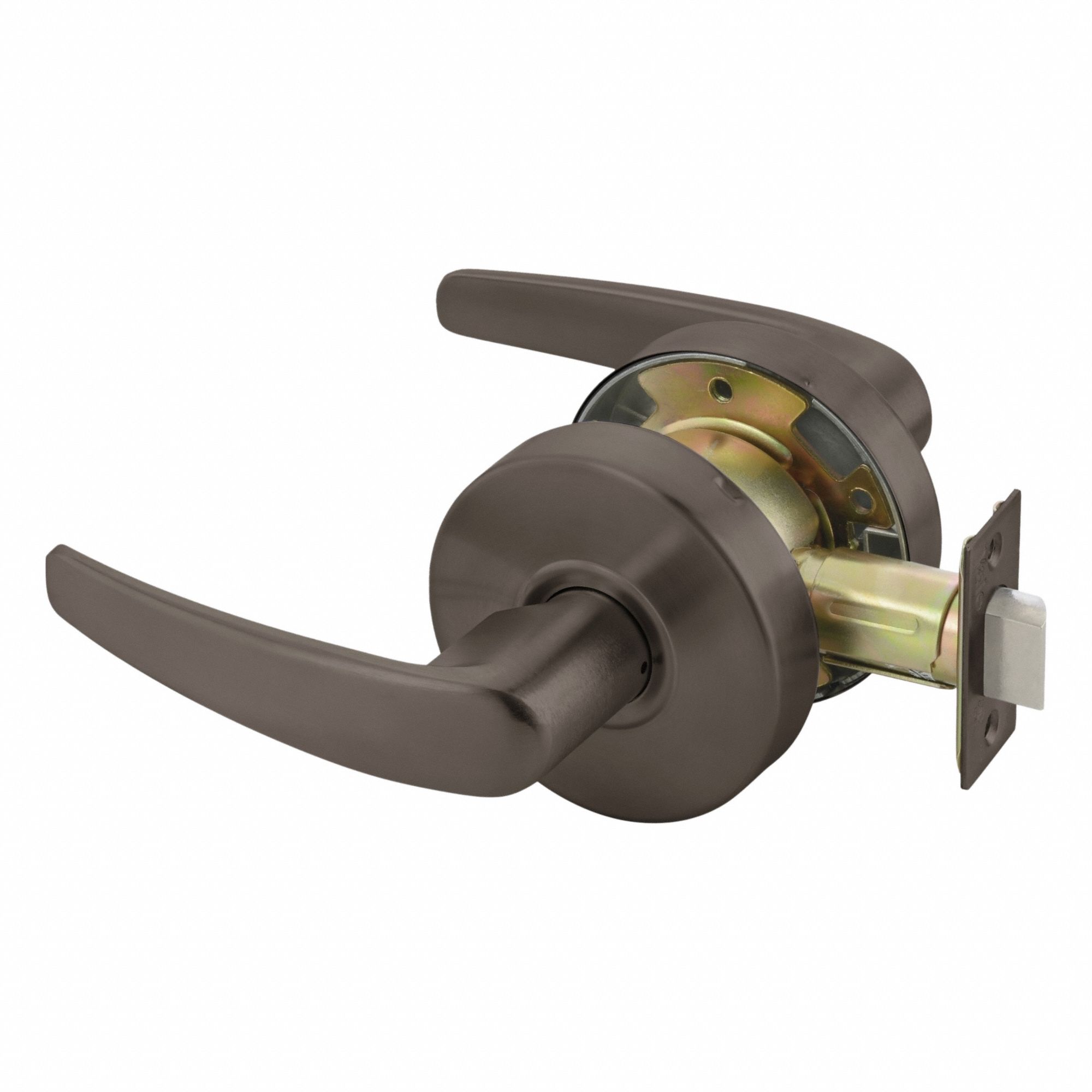 Door Lockset: Passage Lever Locksets, Bronze, ADA Compliant