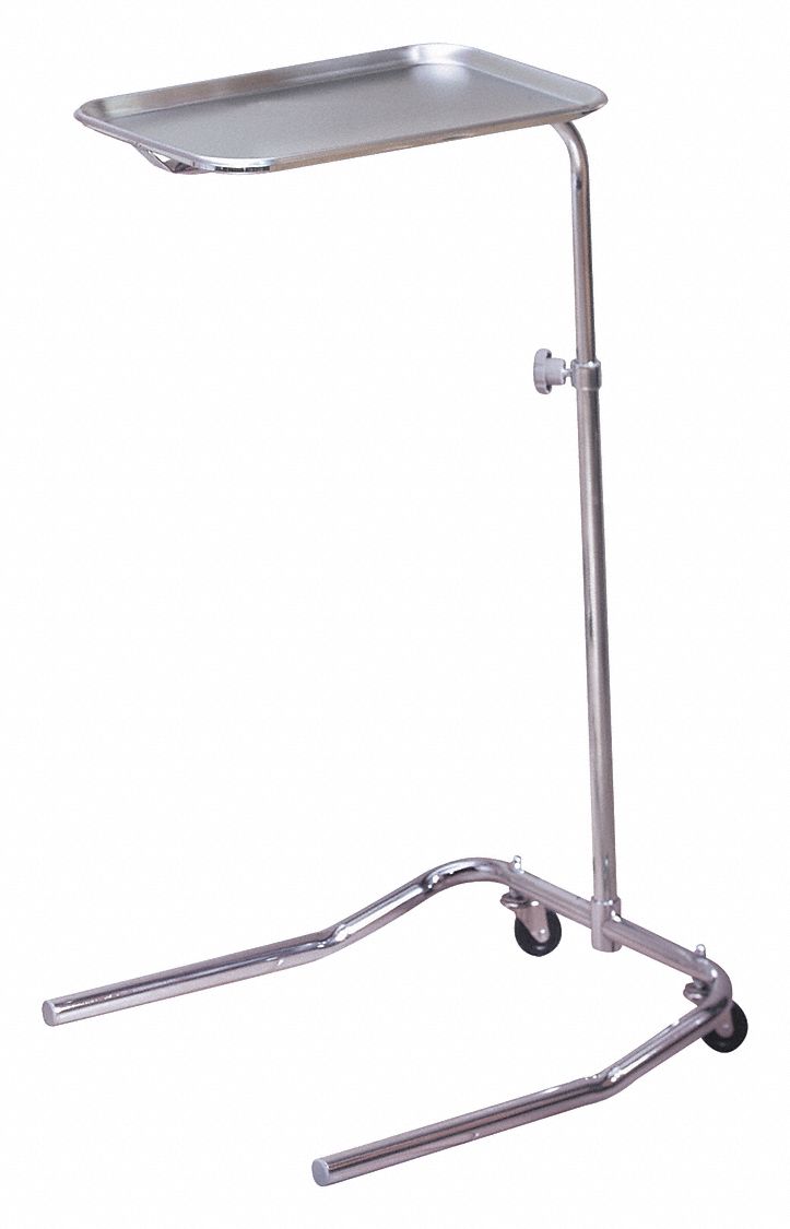 LAKESIDE CorrosionResistant Mobile Medical Equipment Stand, N/A Load