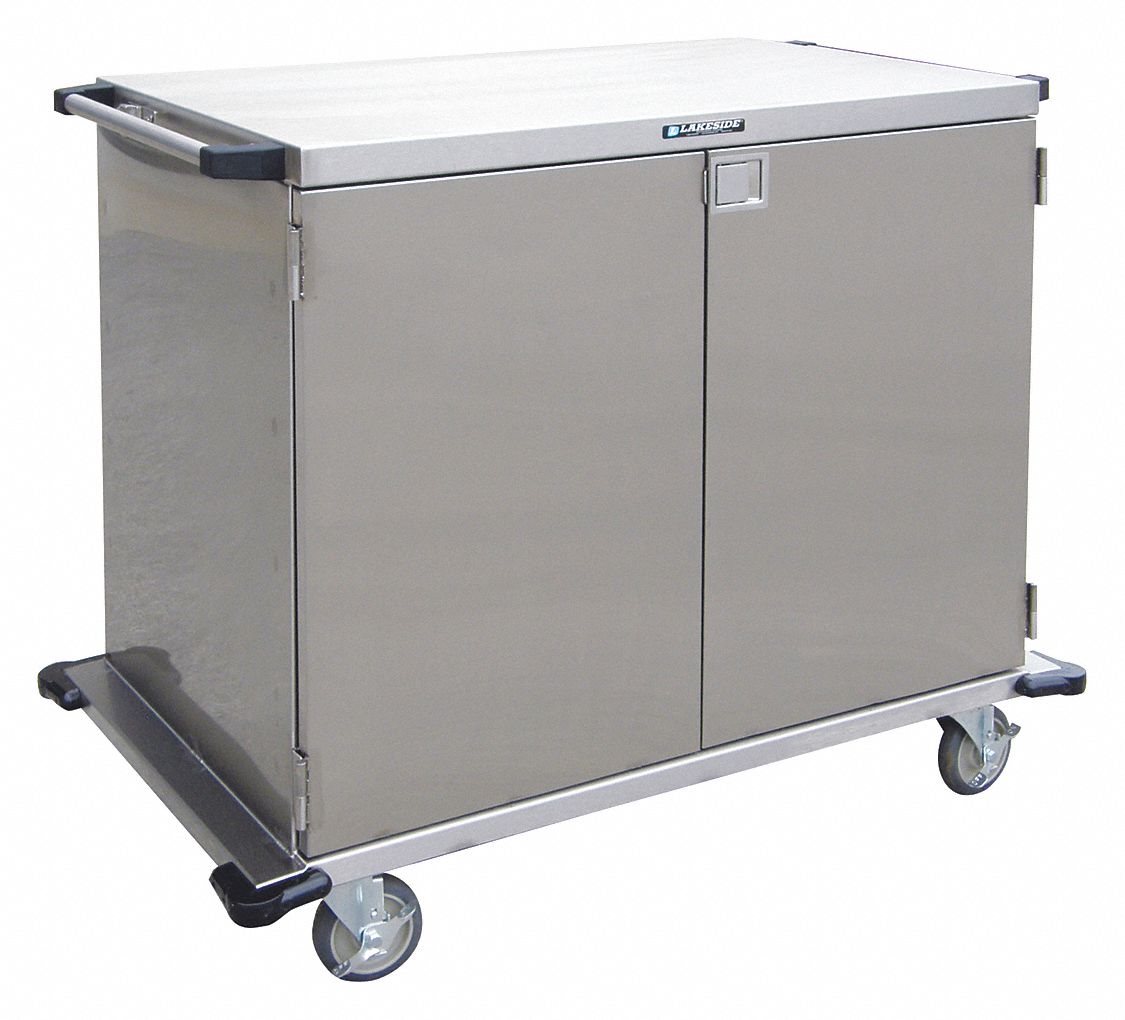 LAKESIDE Surgical Case Cart, 75 lb Load Capacity, Silver, 36 inx24 in