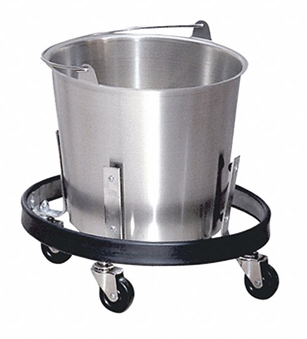 LAKESIDE Kick Bucket, 31/4 gal. Cap., Silver 460K48126474 Grainger