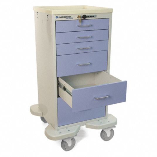 Medical Supply Storage Cart 24.25W x 19L x 34.25H - CeilBlue