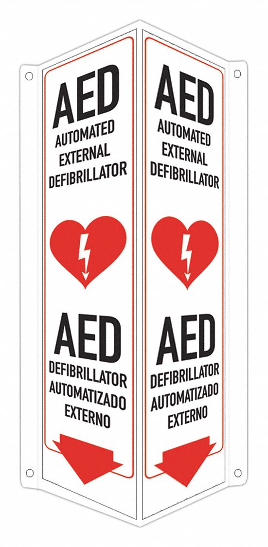 Safety Sign: Aluminum, Mounting Holes Sign Mounting, 18 in x 8 in x 3 in Nominal Sign Size