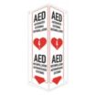 V-Shape Projection AED Automated External Defibrillator/AED Defibrillator Automatizado Externo Signs