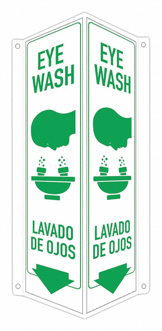 Safety Sign: Aluminum, Mounting Holes Sign Mounting, 18 in x 8 in x 3 in Nominal Sign Size