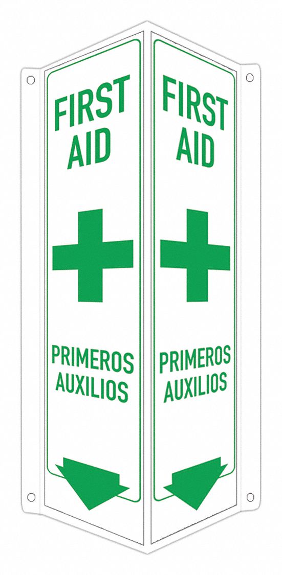 Safety Sign: Aluminum, Mounting Holes Sign Mounting, 18 in x 8 in x 3 in Nominal Sign Size