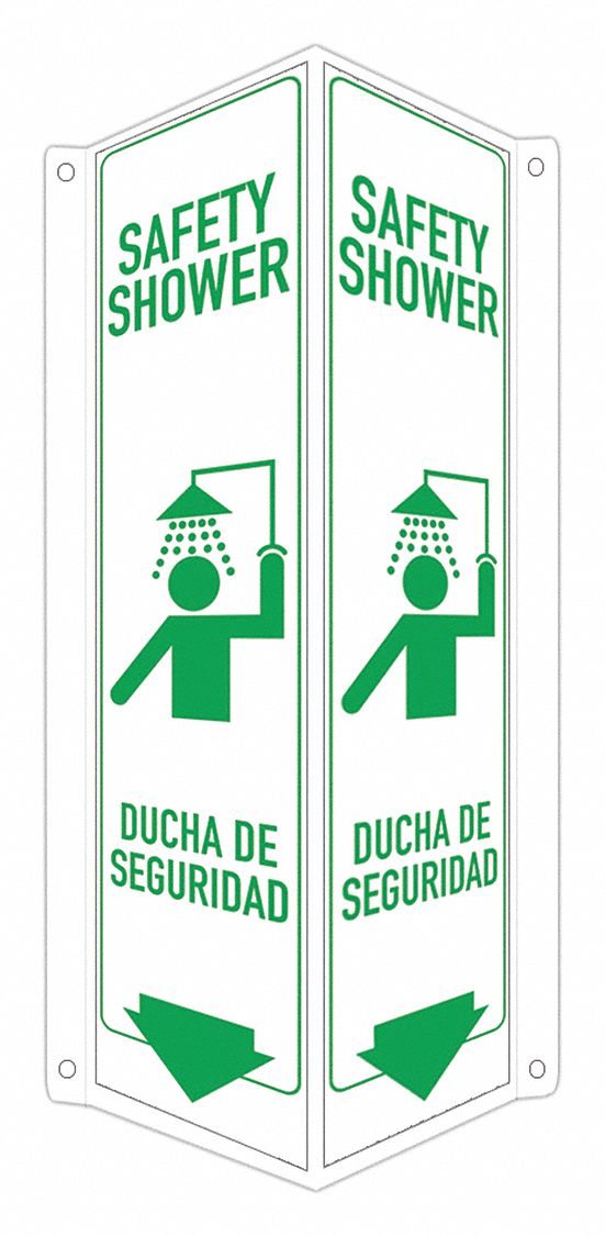 Safety Sign: Aluminum, Mounting Holes Sign Mounting, 18 in x 8 in x 3 in Nominal Sign Size