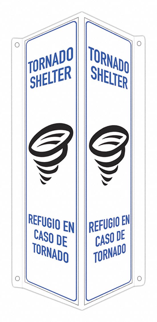 Safety Sign: Aluminum, Mounting Holes Sign Mounting, 18 in x 8 in x 3 in Nominal Sign Size