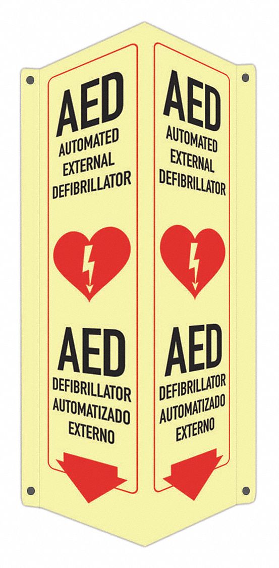 Safety Sign: Aluminum, Mounting Holes Sign Mounting, 18 in x 8 in x 3 in Nominal Sign Size