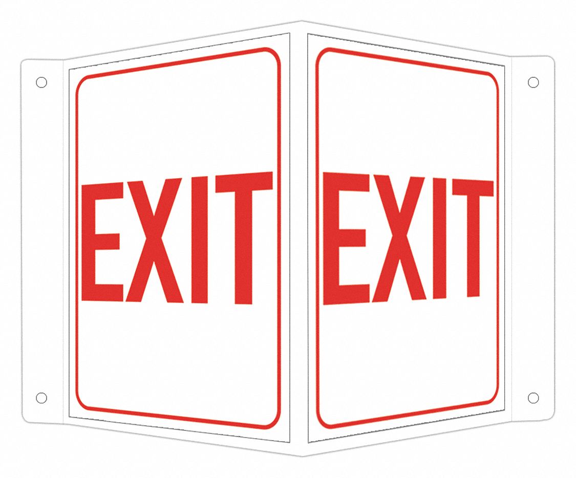 Safety Sign: Aluminum, Mounting Holes Sign Mounting, 6 in x 7 1/2 in Nominal Sign Size