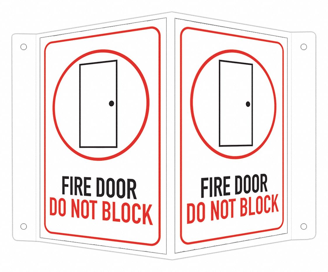 Safety Sign, 6 in x 7 1/2 in, Aluminum