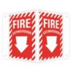 V-Shape Projection Fire Extinguisher (W Down Arrow) Signs