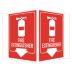 V-Shape Projection Fire Extinguisher Signs