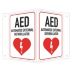 V-Shape Projection AED Automated External Defibrillator Signs