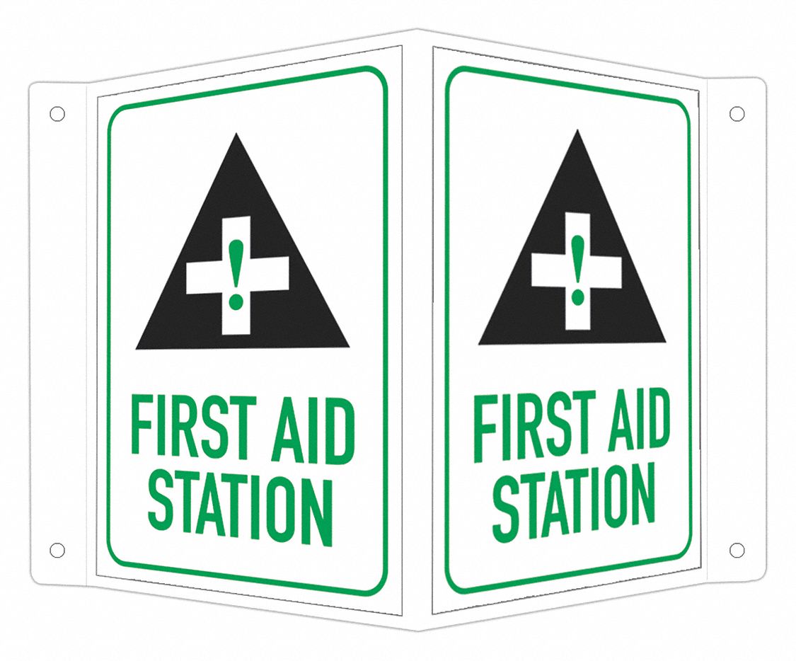 Safety Sign: Aluminum, Mounting Holes Sign Mounting, 6 in x 7 1/2 in Nominal Sign Size