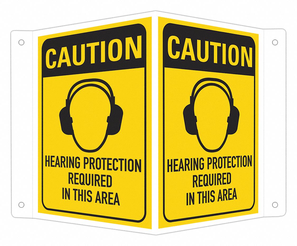 Safety Sign: Aluminum, Mounting Holes Sign Mounting, 6 in x 7 1/2 in Nominal Sign Size