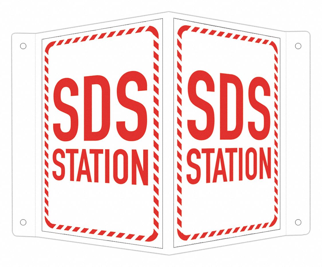 Safety Sign, 6in x 7.5in, Aluminum