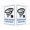 V-Shape Projection Severe Weather Shelter Signs image