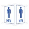 V-Shape Projection Men Restroom Signs