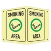V-Shape Projection Smoking Area Signs