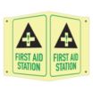 V-Shape Projection First Aid Station Signs