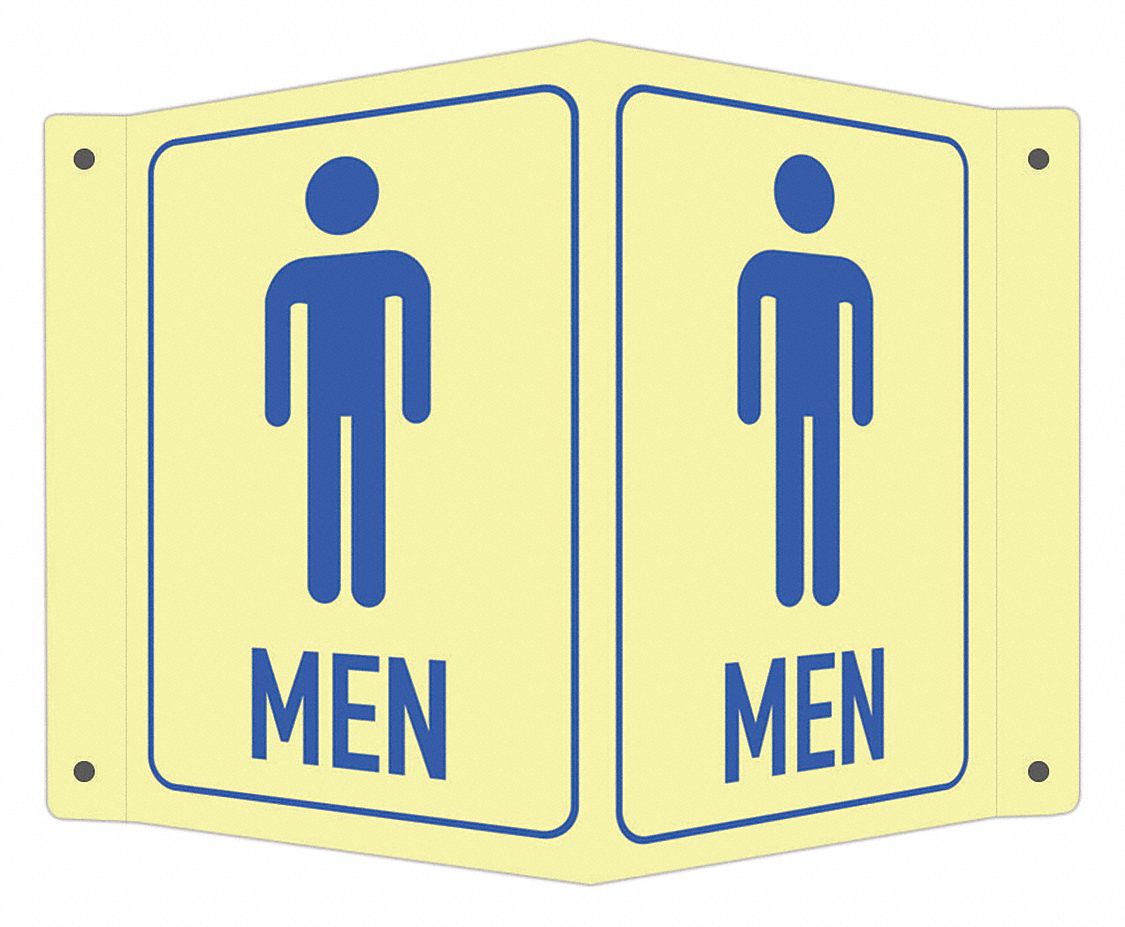 Safety Sign: Aluminum, Mounting Holes Sign Mounting, 4 in x 6 in Nominal Sign Size, Glow In The Dark