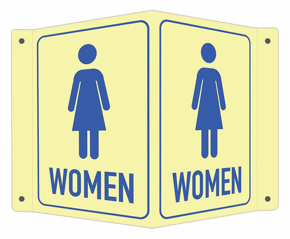Safety Sign: Aluminum, Mounting Holes Sign Mounting, 6 in x 7 1/2 in Nominal Sign Size, White