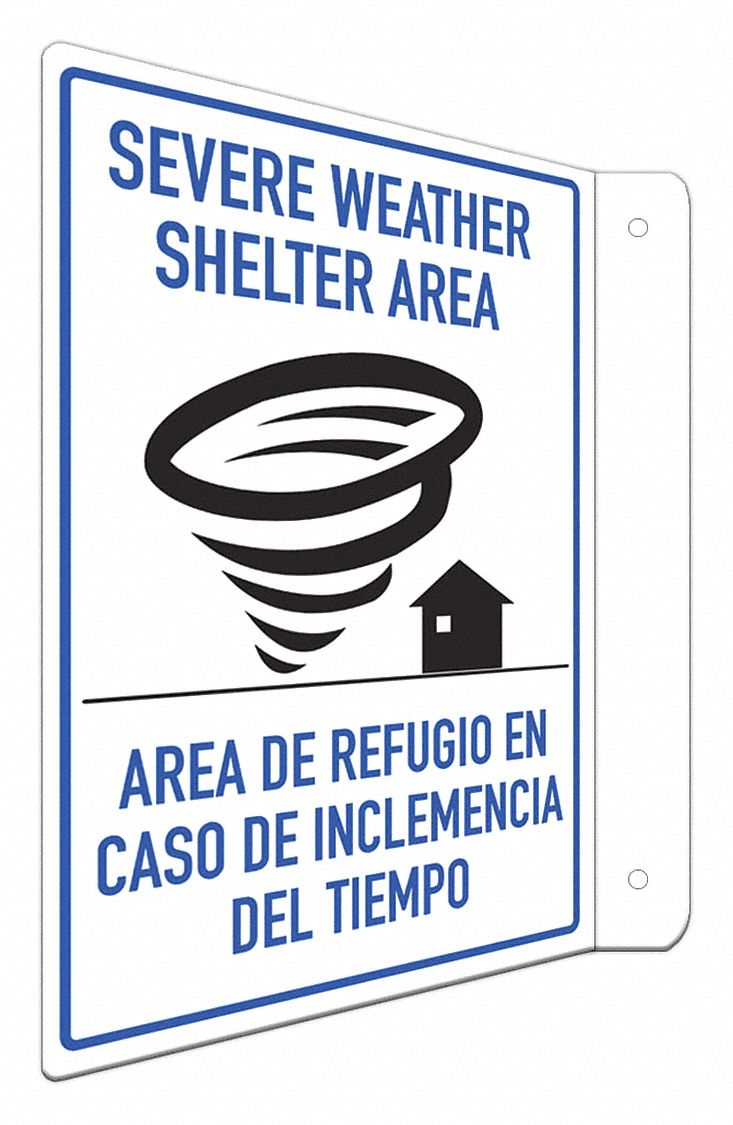 Safety Sign: Aluminum, Mounting Holes Sign Mounting, 12 in x 8 in Nominal Sign Size, 0.04 in Thick