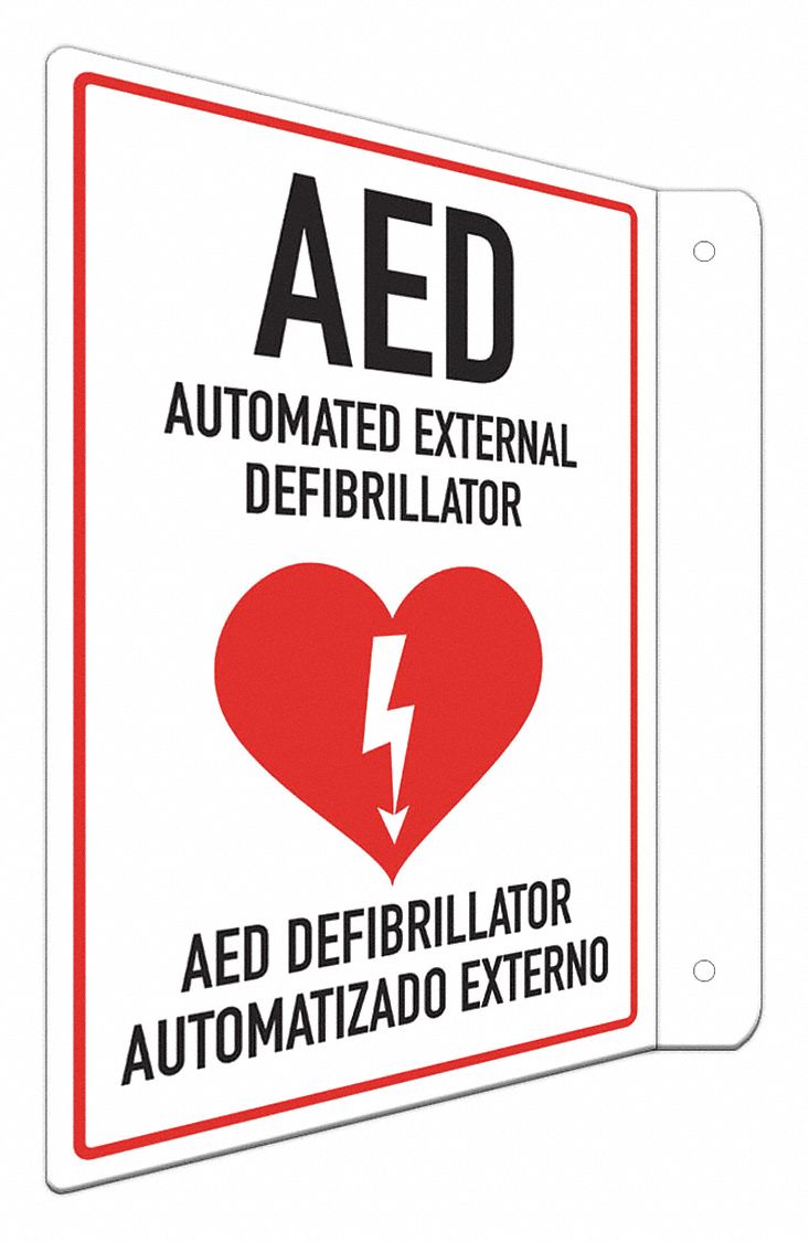 Safety Sign: Aluminum, Mounting Holes Sign Mounting, 12 in x 8 in Nominal Sign Size, 0.04 in Thick