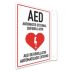 L-Shape Projection AED Automated External Defibrillator/Aed Defibrillator Automatizado Externo Signs