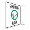 L-Shape Projection Smoking Area Signs