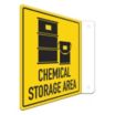 L-Shape Projection Chemical Storage Area Signs