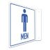L-Shape Projection Men Restroom Signs